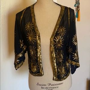 Haute Hippie sequin bed jacket